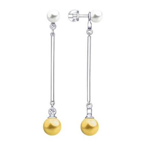 Серьги SOKOLOV из серебра с жемчугом Swarovski 94023014 в Коламбия