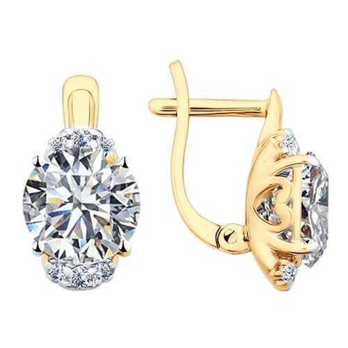 Серьги SOKOLOV из золочёного серебра со Swarovski Zirconia 89020074 в Коламбия