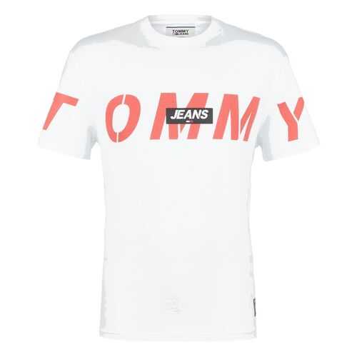 Футболка мужская Tommy Jeans DM0DM07856 белая L в Коламбия