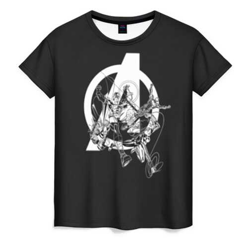 Футболка женская ВсеМайки Avengers comics черная 4XL в Коламбия