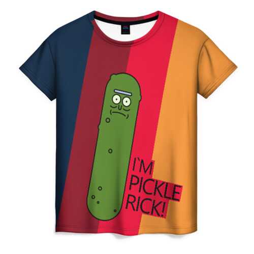 Футболка женская ВсеМайки Pickle Rick разноцветная 4XL в Коламбия