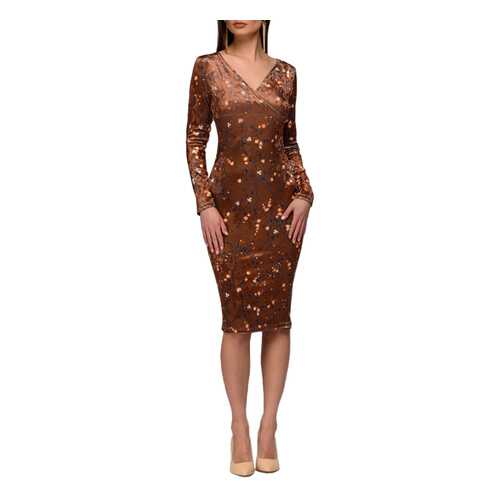Платье женское D&M by 1001DRESS DM01233BR коричневое M в Коламбия