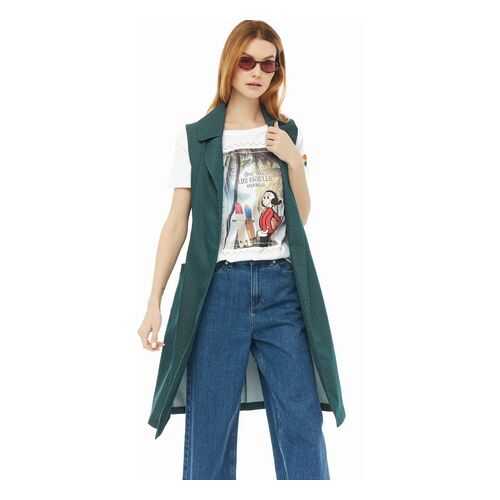 Жилет женский D&M by 1001DRESS DM01676EM зеленый M в Коламбия